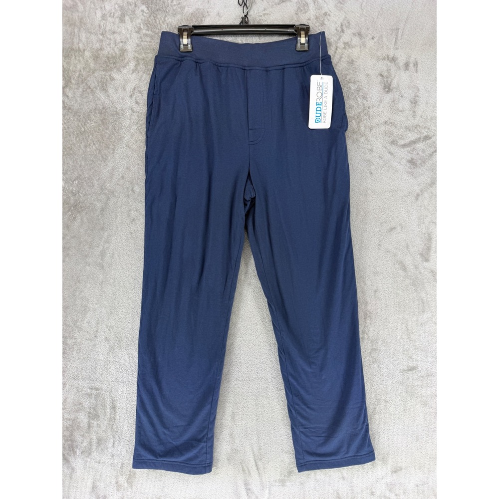 DudeRobe Mens Navy Blue Loungewear Pants Shark Tank Cotton Jersey S/M NEW